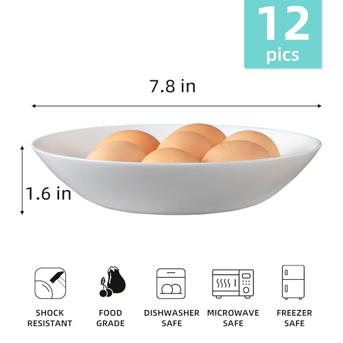 Tempered Glass Pasta Bowls Set for 12